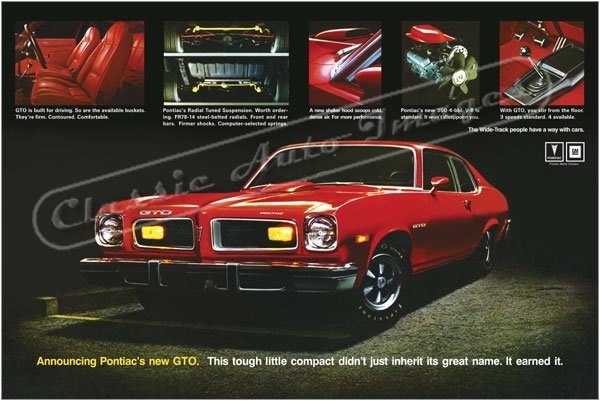 '74 GTO print ad